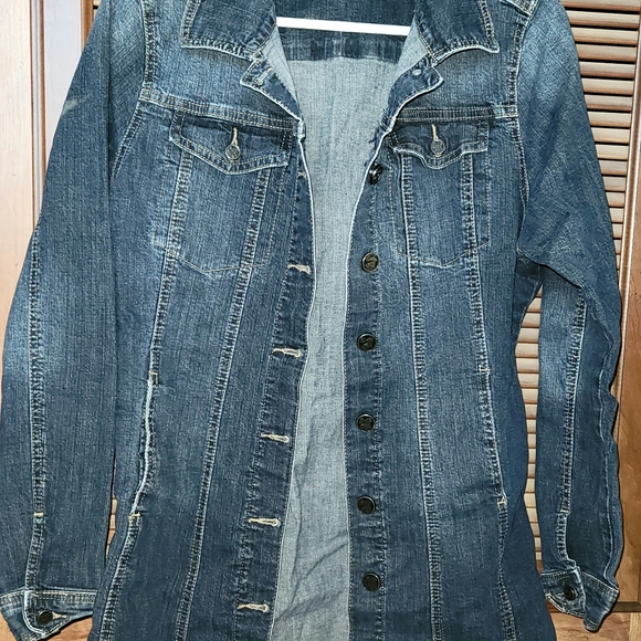 Indigo Rein Jackets & Blazers - Long Denim Jacket by Indigo Rein